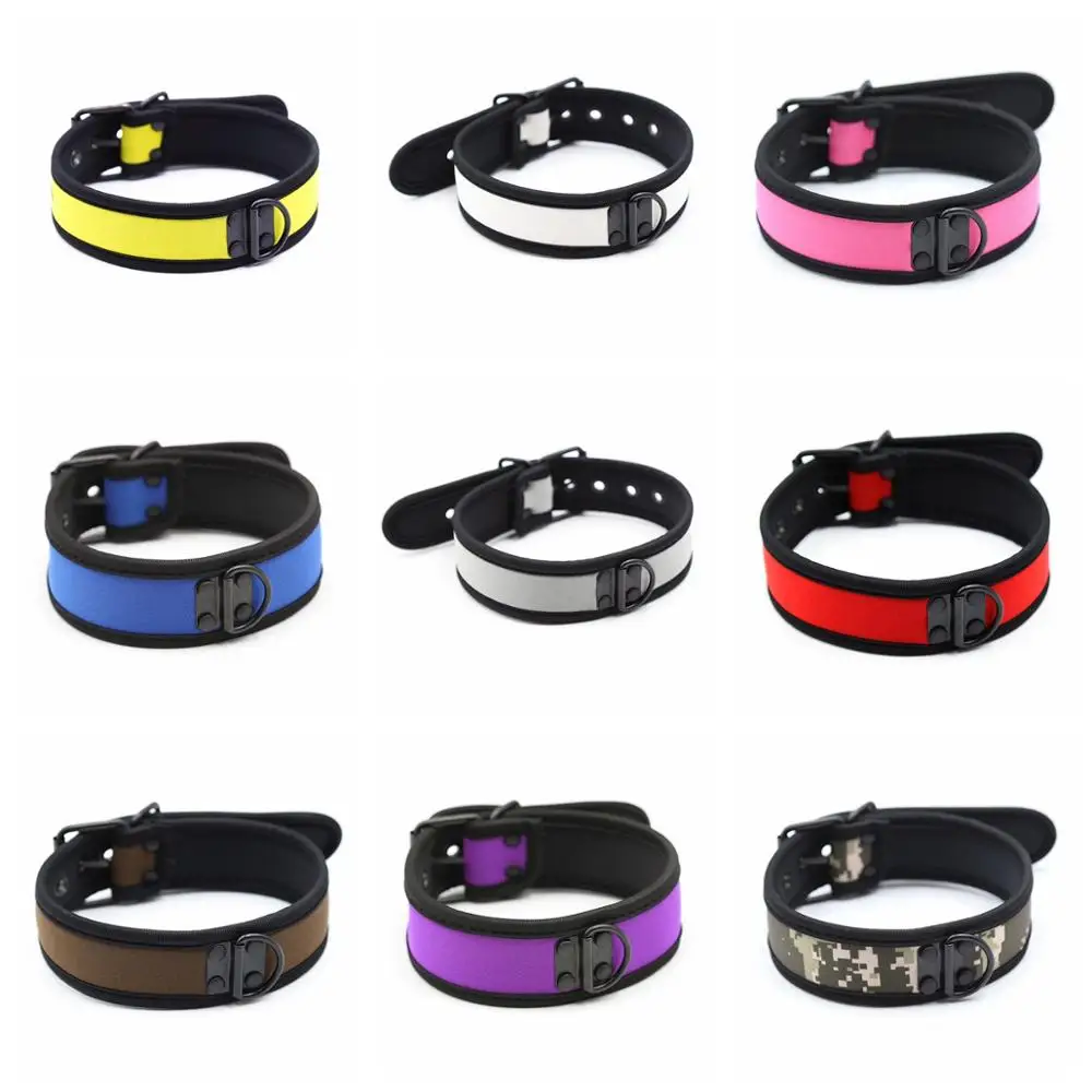 10 цветов неопреновый ошейник для щенка аксессуар сексуального мастера взрослых