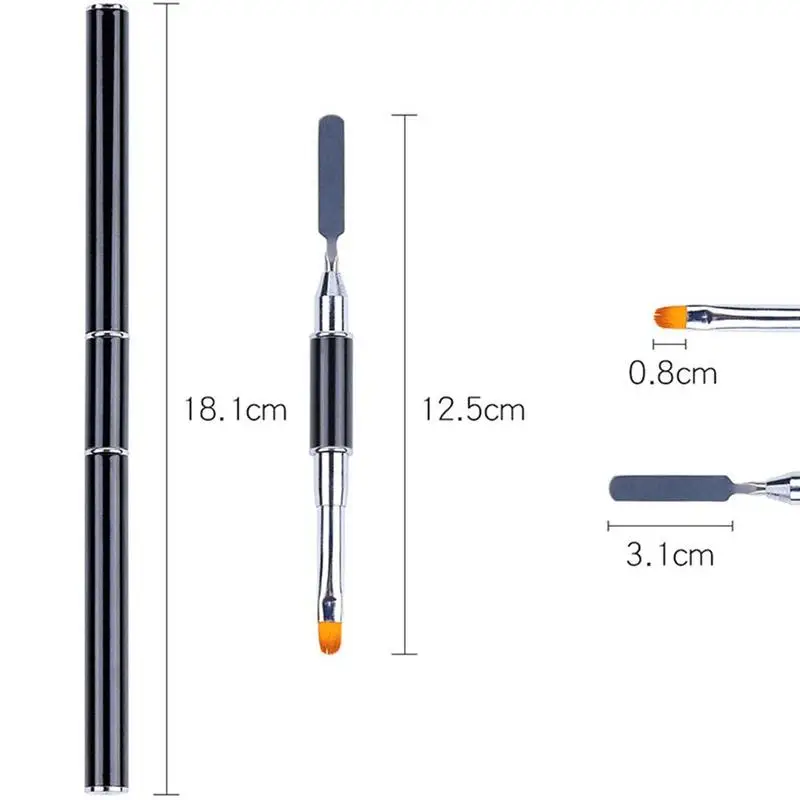 Двухсторонняя кисть для ногтей акриловая ручка рисования многофункциональные