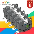 5PK, 18 мм, трафаретная этикетка для фотографий, Фотография 141, черная на прозрачной замене для смартфона Brother P-touch