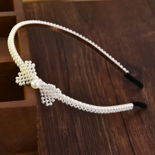 

Women's Elegant Big Pearl Headband Girls Crystal Hair Band Headband Accessories