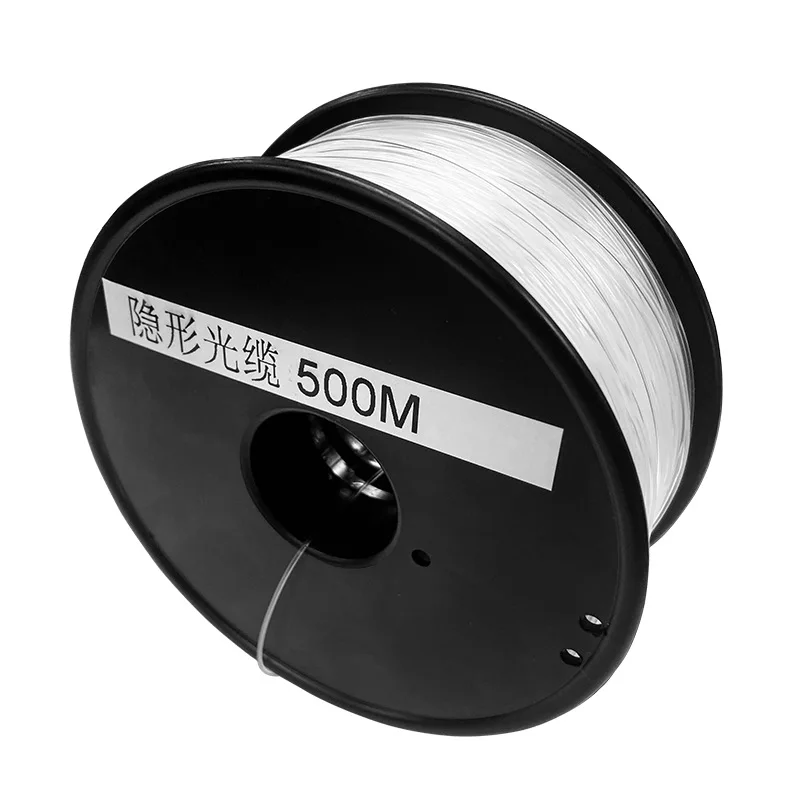 500M Transparent Invisible Optical Fiber Indoor Single-mode Single-core  FTTH Optical Fiber To Household