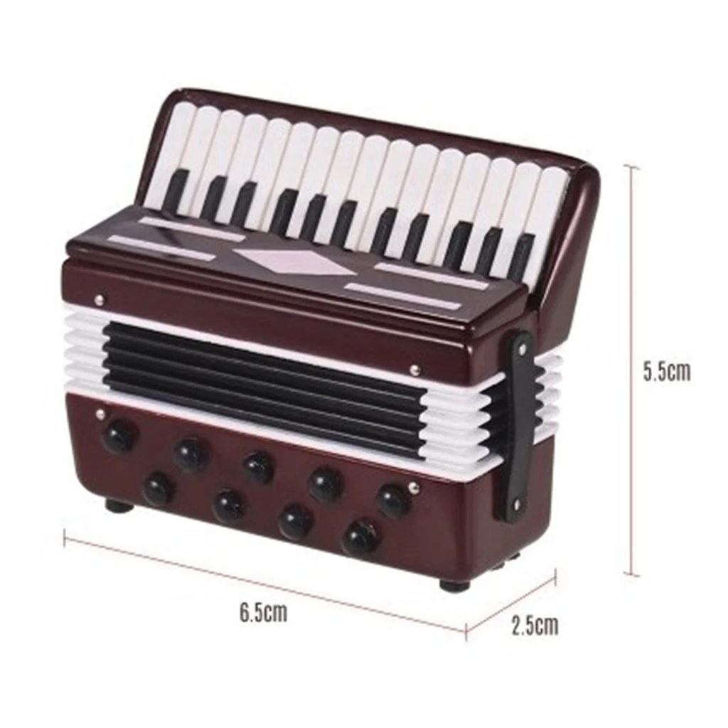 

Exquisite Musical Mini Realistic Accordion Instrumental Decor Kids Toys Gift