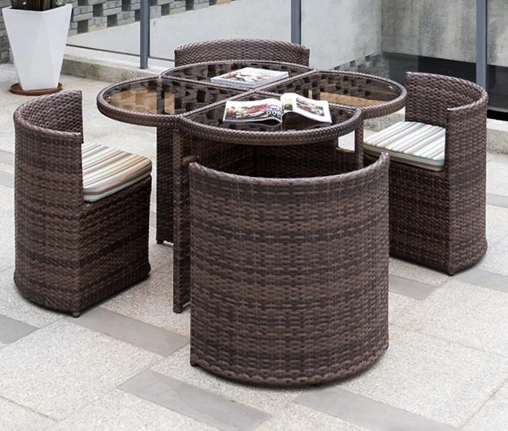 

Бесплатная доставка, плетеная вращающаяся уличная мебель из ПЭ-ротанга, круглый стул, журнальный столик