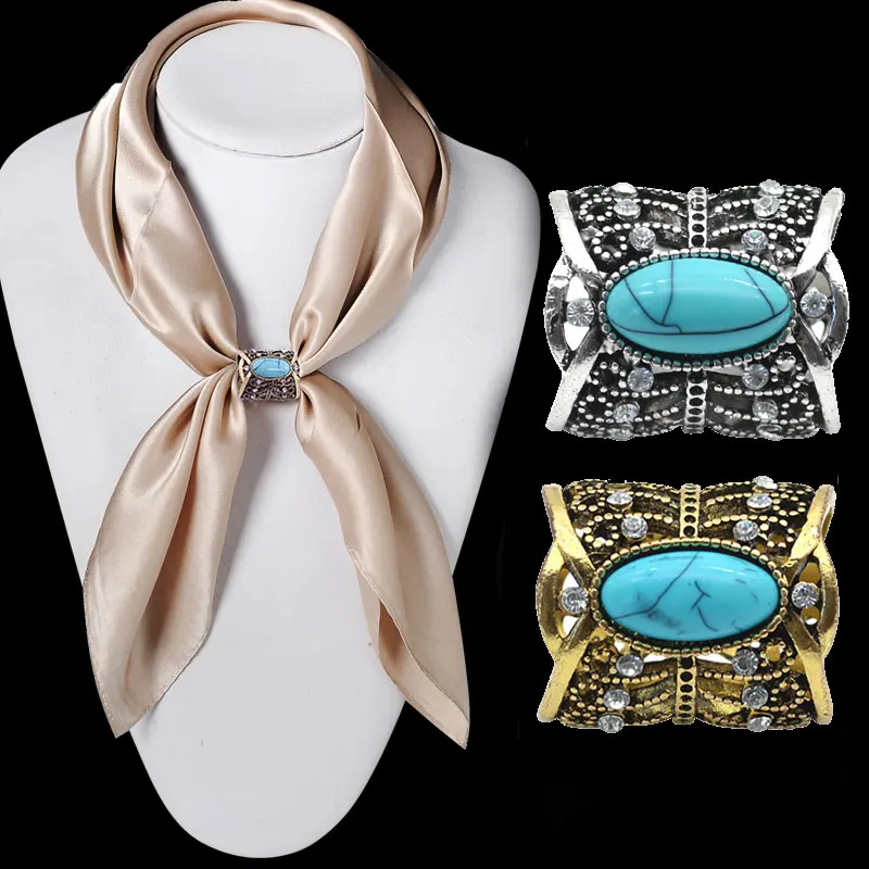 

Fashion New Hollow Brooch Round Scarf Buckle Women's Crystal Brooch Hollow Scarf Buckle Brooch Jewelry And Apparel Accessories