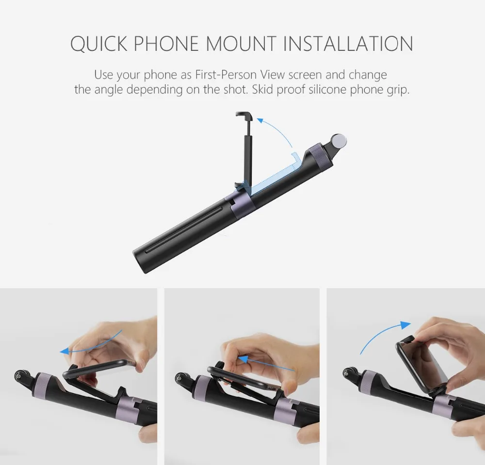 PGYTECH DJI OSMO карманная селфи палка рукоятка и аксессуар крепление для DJI Osmo карманная/экшн-Камера Gopro Hero 6 5 4/аксессуары