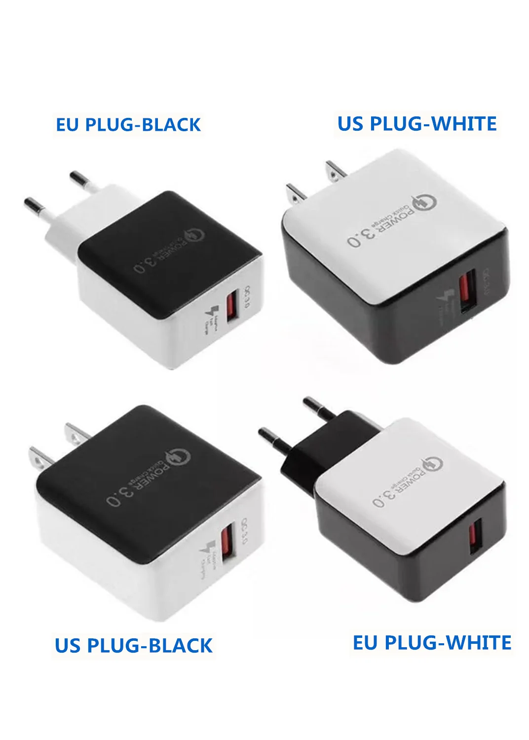 18W EU US Plug Phone USB Charger Quick Charge 3.0 Fast Mobile Adapter For iPhone Samsung Xiao mi Tablet | Мобильные телефоны и