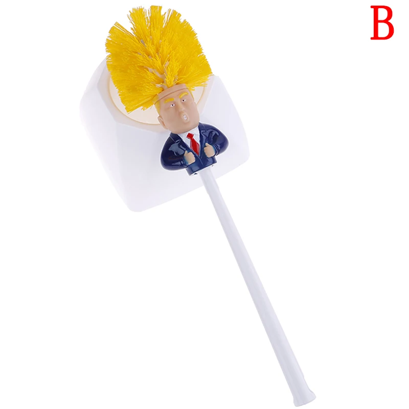 Style B 1 Set Trump Держатели для туалетных щеток WC Borstel Дональд Трамп Эммануил Макрон туалетная щетка делает унитаз отличный снова Commander в гемории - Цвет: Style B 1 Set Trump