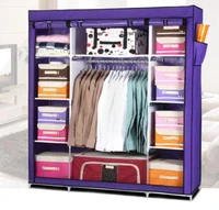 super large reinforced portable home wardrobe storage hanger home furniture closet organizer rack new