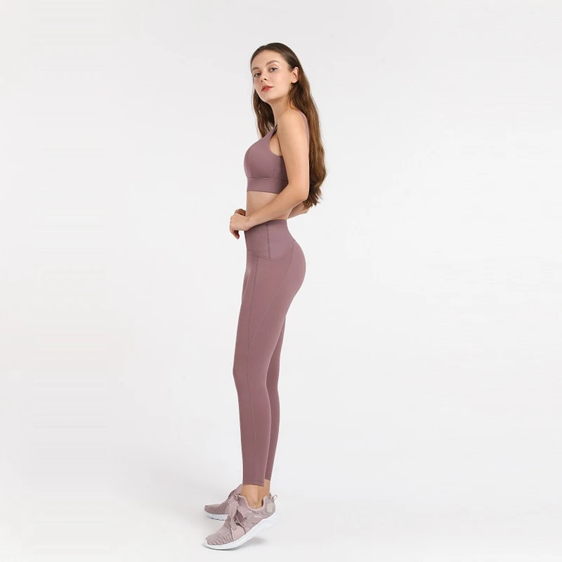 

Quick-Drying Breathable Pants High-Waist Hip-Lift Rib Fitness Trousers Quality Jogging Dancing Yoga Clothes
