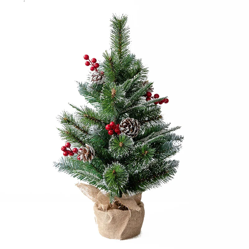 

60/90cm Desktop Christmas Artificial Naked Fake Tree Decoration Pine Needle Mixed Small Home Decor Festival Party Supplies