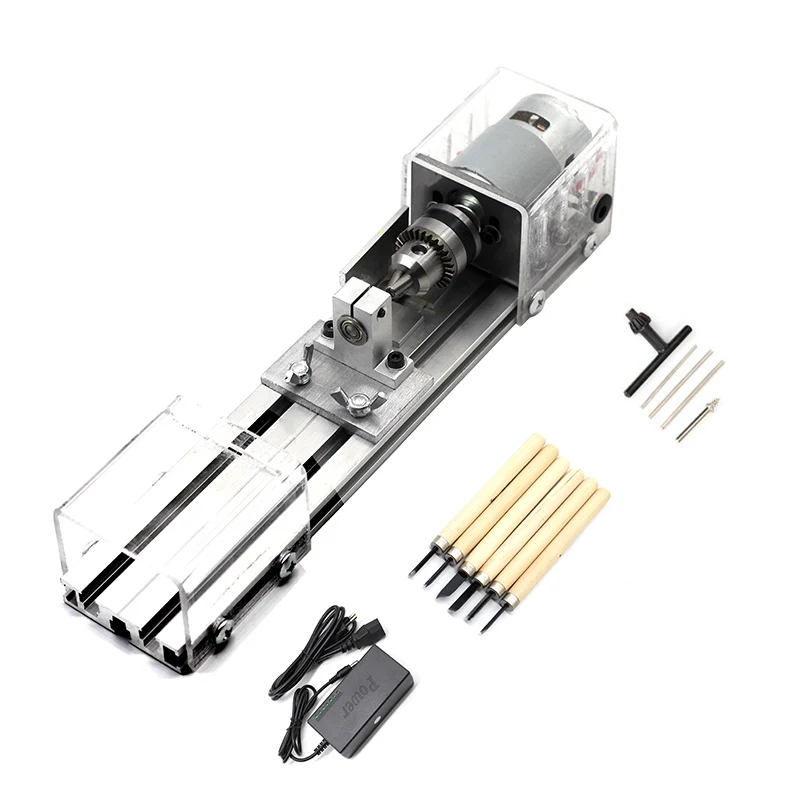 Мини токарный станок по дереву DIY миниатюрный деревообрабатывающий с жемчугом