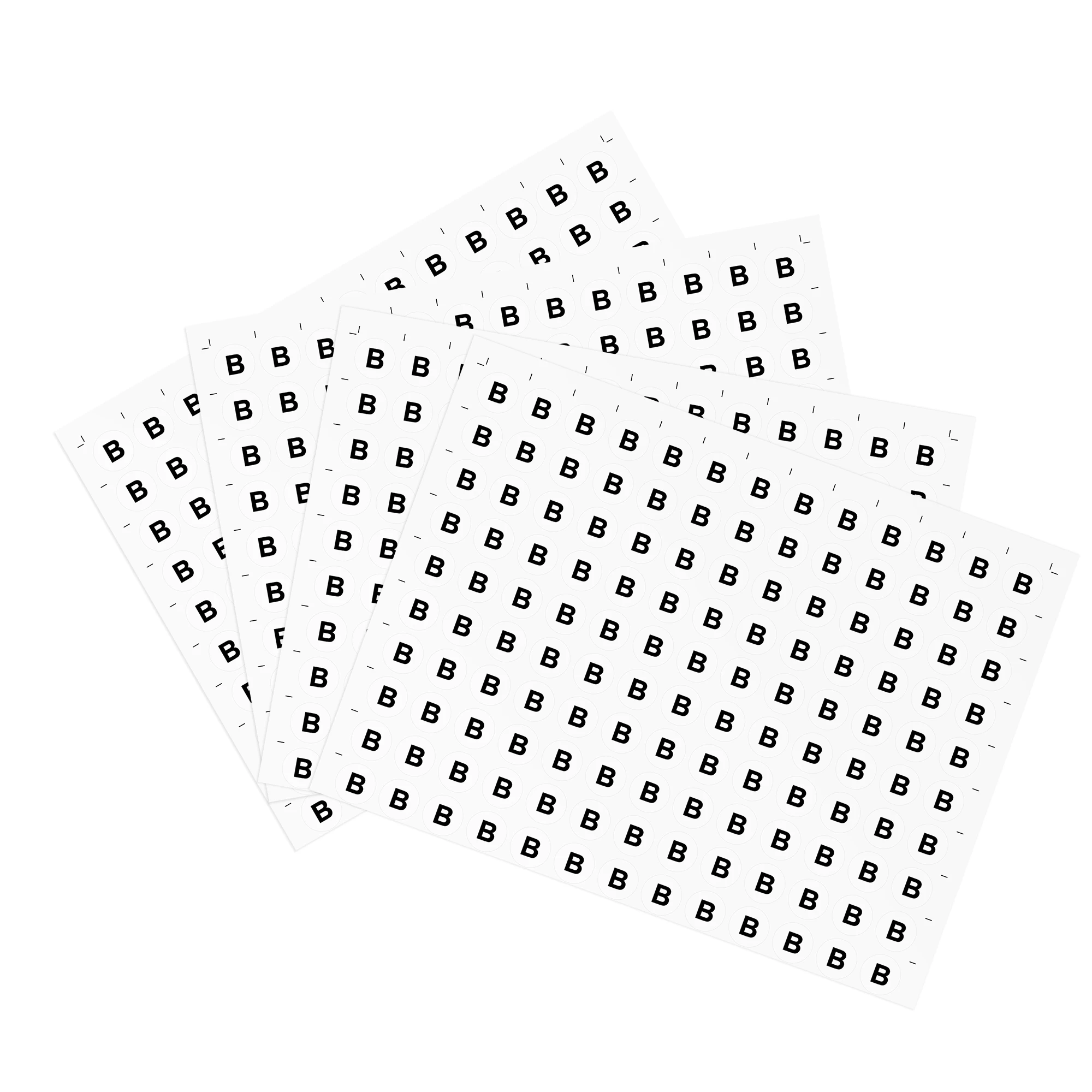 

Uxcell Round Letter Stickers, 20mm Dia Letter B Self Adhesive PVC Label White 500 Pcs