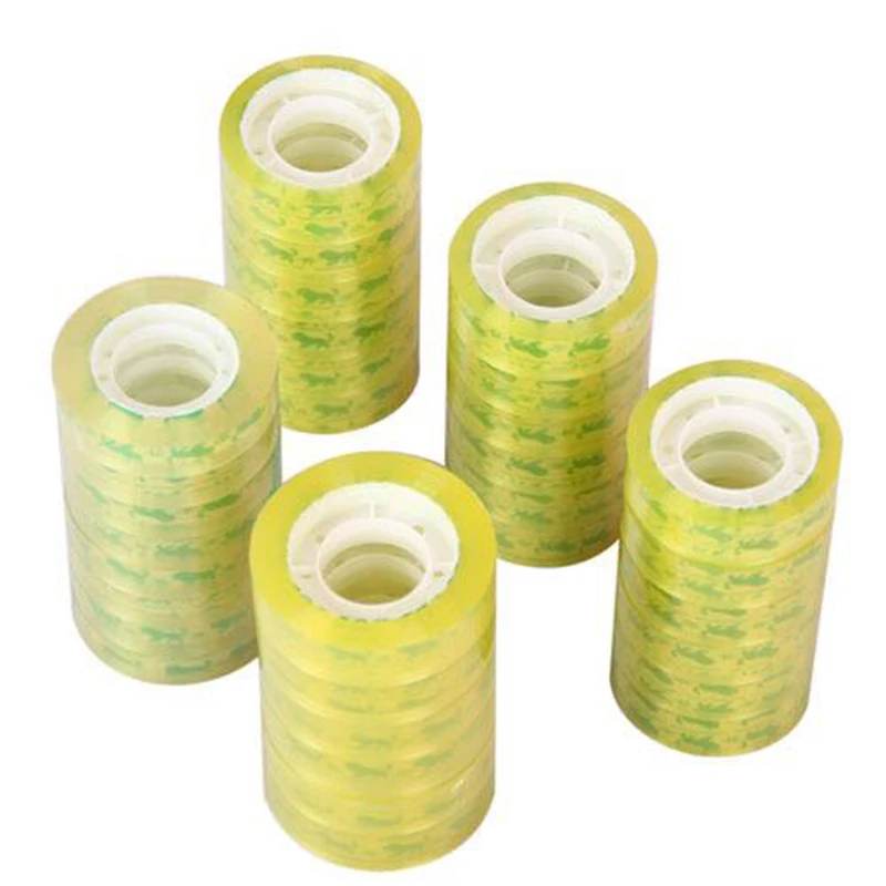 

New 3Rolls 12mm*30m Transparent Tape Clear Sealing Supplies Student Hot School 2021 Packing Office Accessories Sale Station E4V9