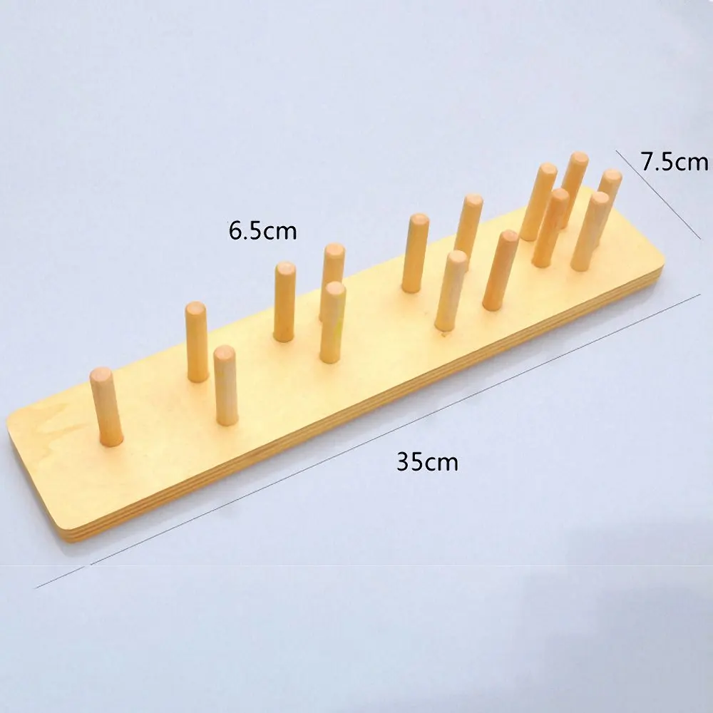 

Baby Kids Wooden Column Blocks Sets Montessori Cylinder Socket Game Geometric Blocks Kids Early Learning Educational Toys