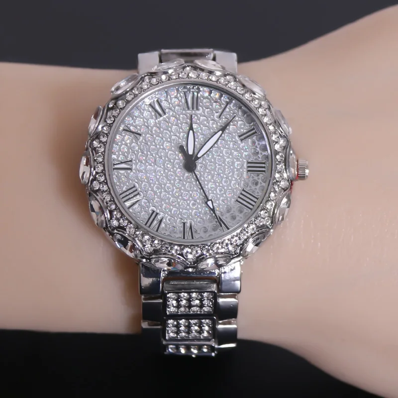Часы в стиле хип-хоп Iced Out роскошные кварцевые наручные часы мужские с датой из