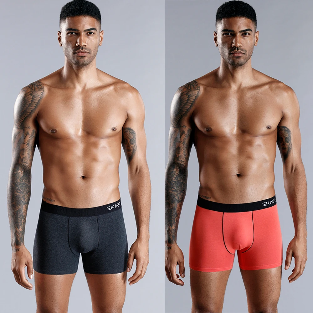 Комплект сексуальных мужских трусов с принтом трусы-боксеры для геев хлопковое