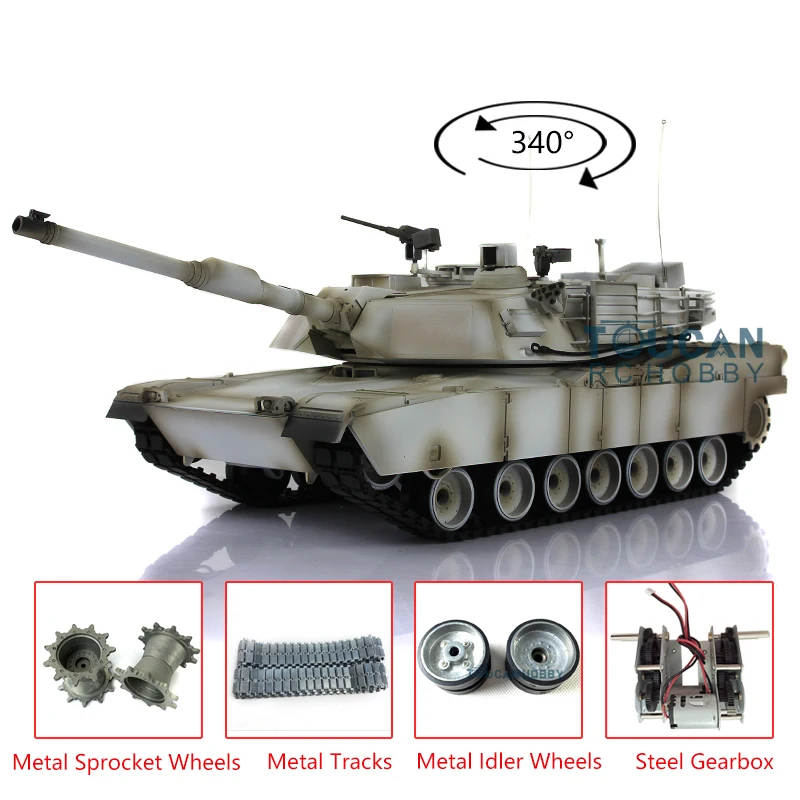 

2.4G Heng Long RTR RC Tank 1/16 Snow 7.0 Upgraded Metal Ver M1A2 Abrams 3918 TH17830-SMT4