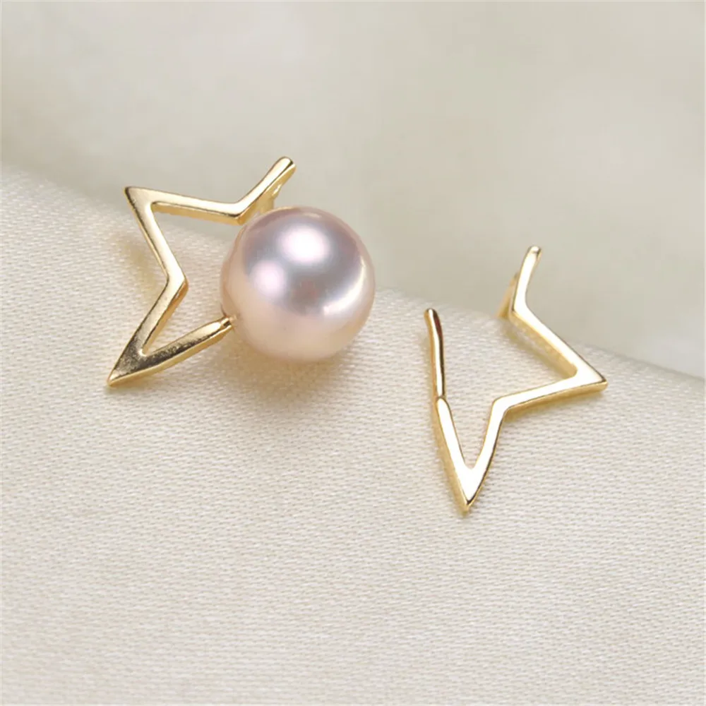 

925 Sterling Silver Plating Earrings Pearl Earrings Accessories Findings Earrings Jewelry Parts Fittings Mountings DIY Girl Gift