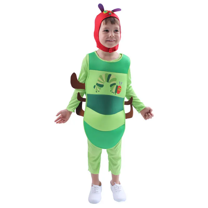 Kid Cartoon Animals Insect Caterpillar Costumes Boys Girls Party Role Play Dress Up Suit Halloween Cosplay Costume Child Outfit