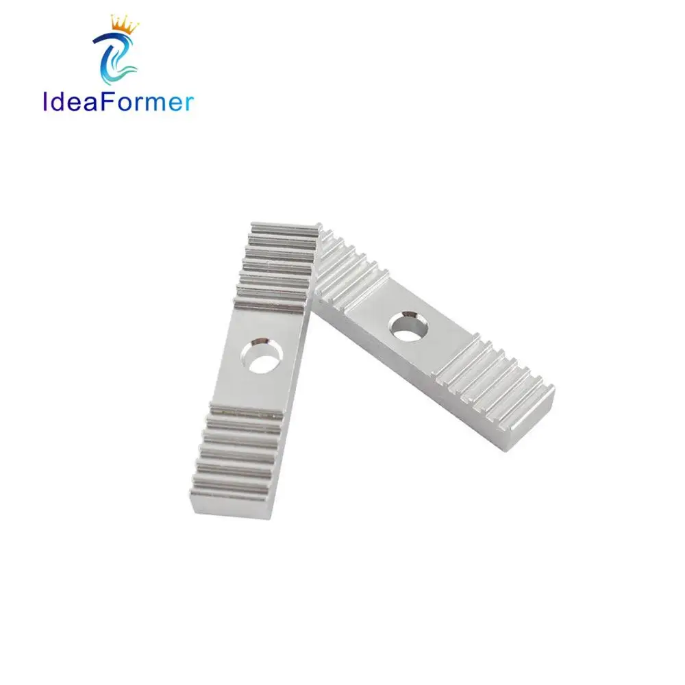 

1/2/4Pcs Reprap DIY GT2 Timing Belt Fixing Piece Aluminum Alloy Tooth Pitch 2mm Clamp Fixed Clip 9*40mm For 3D Printer CNC Parts
