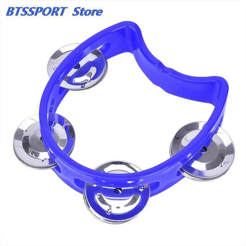 10cm Musical Instrument Hand Held Tambourine Metal Bell Jingles Plastic Rattle Ball Percussion for KTV Party Kid Game Toy | Спорт и