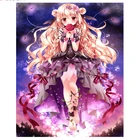 Картина из страз Манга Девушка 5D сделай сам вышивка крестиком полностью квадратная Алмазная вышивка полная круглая Алмазная мозаика домашний Декор подарок DW005