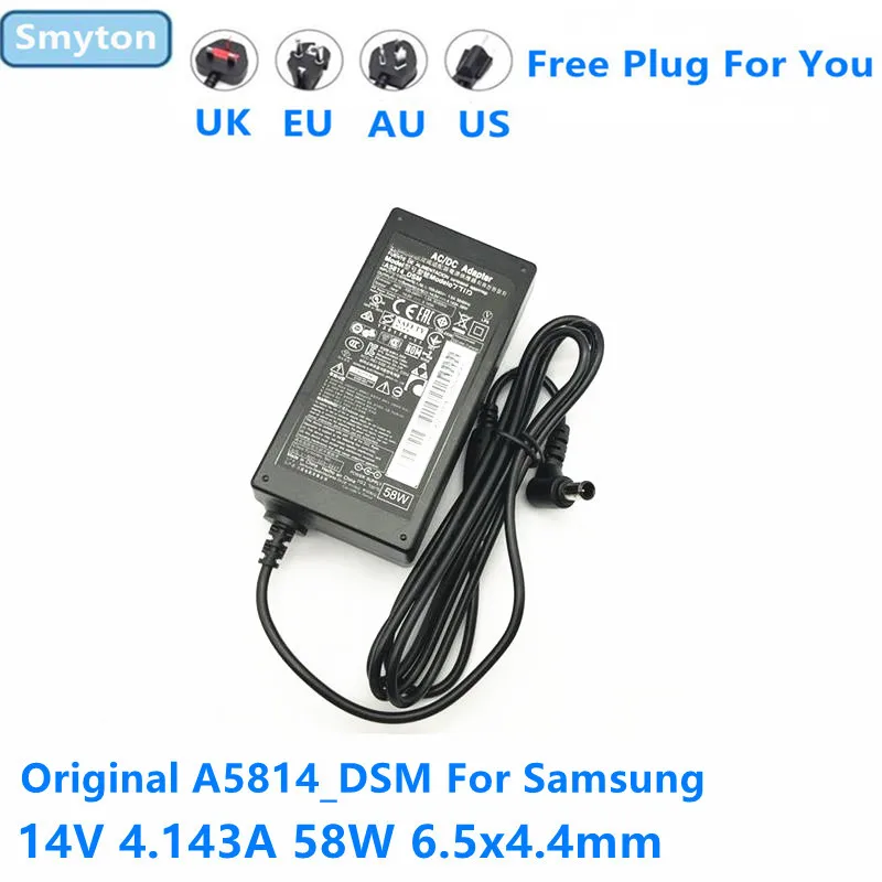 Оригинальный адаптер переменного тока a5814 _ DSM 14 в 4 143a 58 Вт для SAMSUNG T24C350 T24C350ND T24C550ND