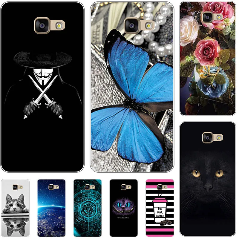 Чехол для телефона Samsung Galaxy A5 2017 A520, рельефный мультяшный чехол для Samsung A5 2016 A510 A500 A500F, чехол с изображением животного, кота