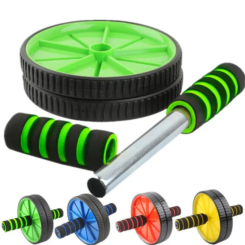 

New Abdominal Wheel Double Wheel Belly Roller Double Wheel Silent Abdominal Muscles Exerciser Fitness Equipment Durable