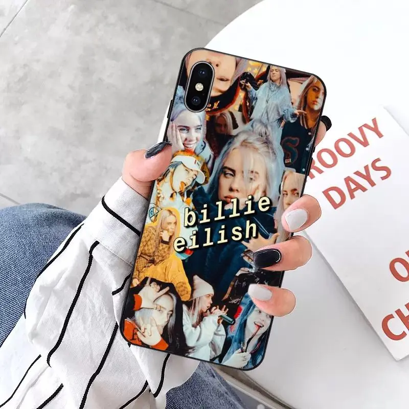 MaiYaCa Billie eilish Smart Cover черный мягкий чехол для телефона для Apple iPhone 8 7 6 6S Plus X XS MAX 5 5S SE XR 11 11pro max