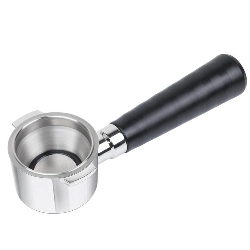 

51mm Stainless Steel Coffee Bottomless Tamper Coffeeware Basket for Espresso Moffee Machine for Coffee Accessories,Black