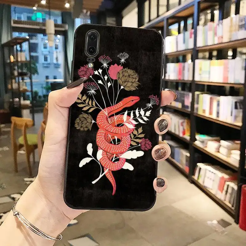 

Hand Snake Flower Snake Phone Case For Huawei honor Mate P 10 20 30 40 Pro 10i 9 10 20 8 x Lite luxury brand shell