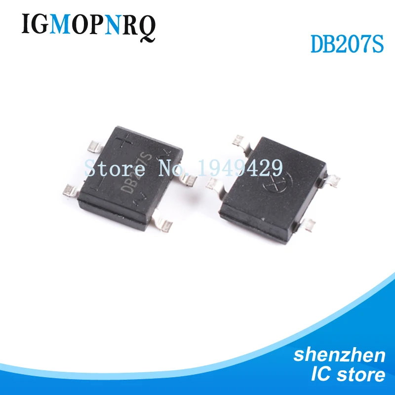 

10PCS DB207 DIP DIP-4 Bridge Rectifiers 1000V 2A DB104 DB157 DB107 DB207S DB107S SOP-4