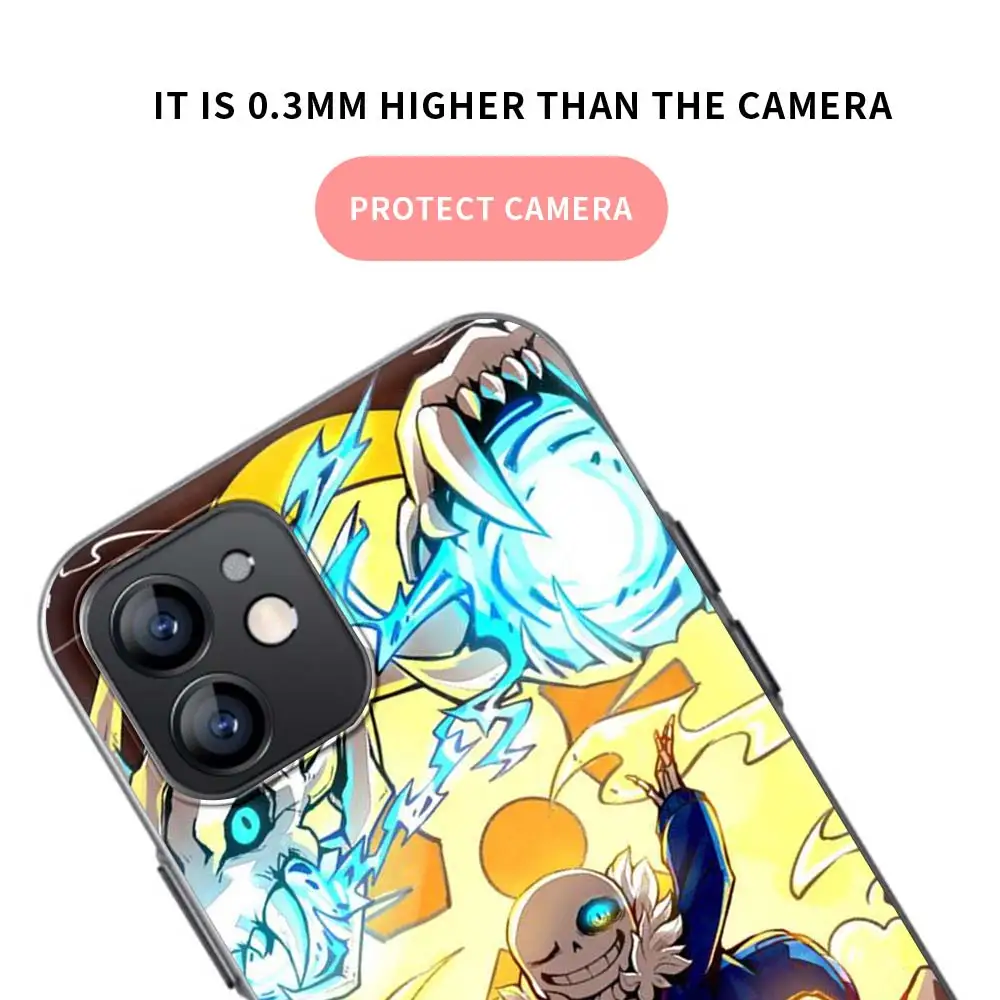 

Undertale Sans Soft Case for iPhone 12 Pro 11 12 Mini 11 Pro MAX 7 8 SE XR X XS MAX 6 6s 7 8 Plus Black Silicon Phone Cover Cell