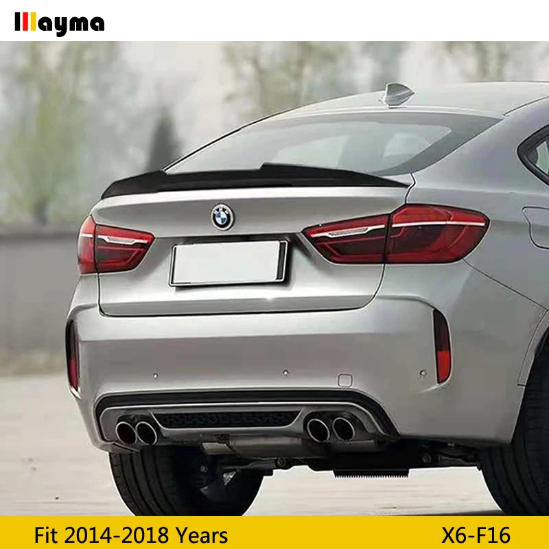 PSM стиль углеродное волокно задний спойлер на багажник для BMW X6 28i 35i xDrive 2014 2015 2016 2017