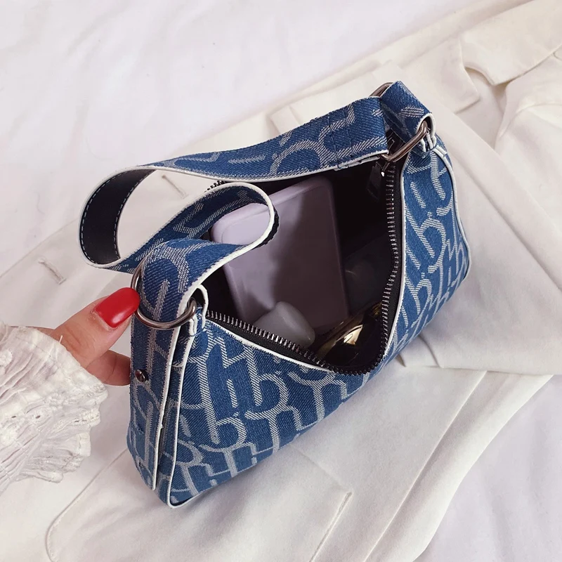

Women's Fashion New Style Handbag Ladies Handbag Messenger Bag Letter Printing Casual Canvas Shoulder Underarm Bag
