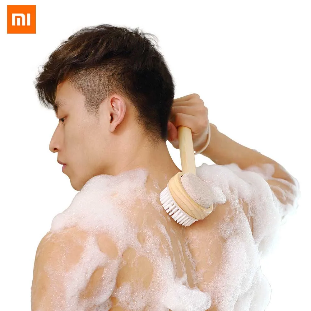 Xiaomi Mijia корпус ванны щетка для кожи с обеих сторон спа пемза Силиконовый массаж с длинной ручкой Душ аксессуары для ванной комнаты