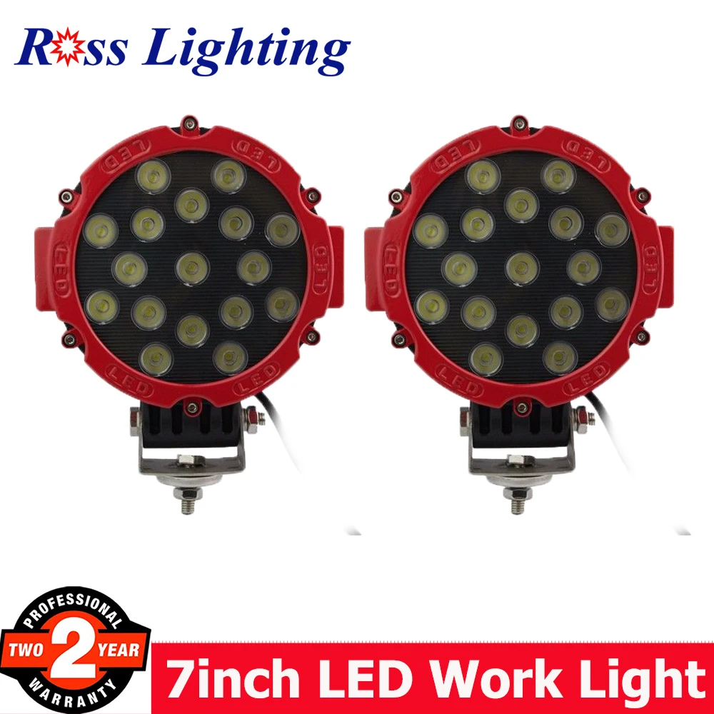 2 шт. 7 дюймовый круглый 51 Вт светодиодный рабочий светильник Бар Авто Работа 12V