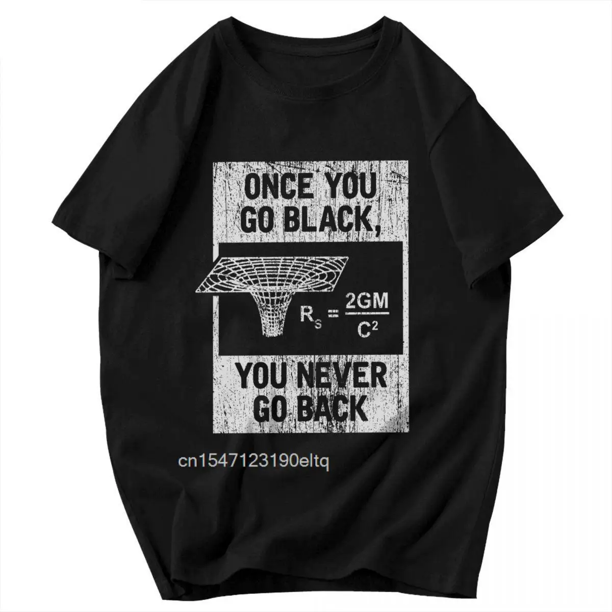 

Black Hole Science Vintage T Shirt Plus Size Cotton Crewneck Short Sleeve Men Tshirt