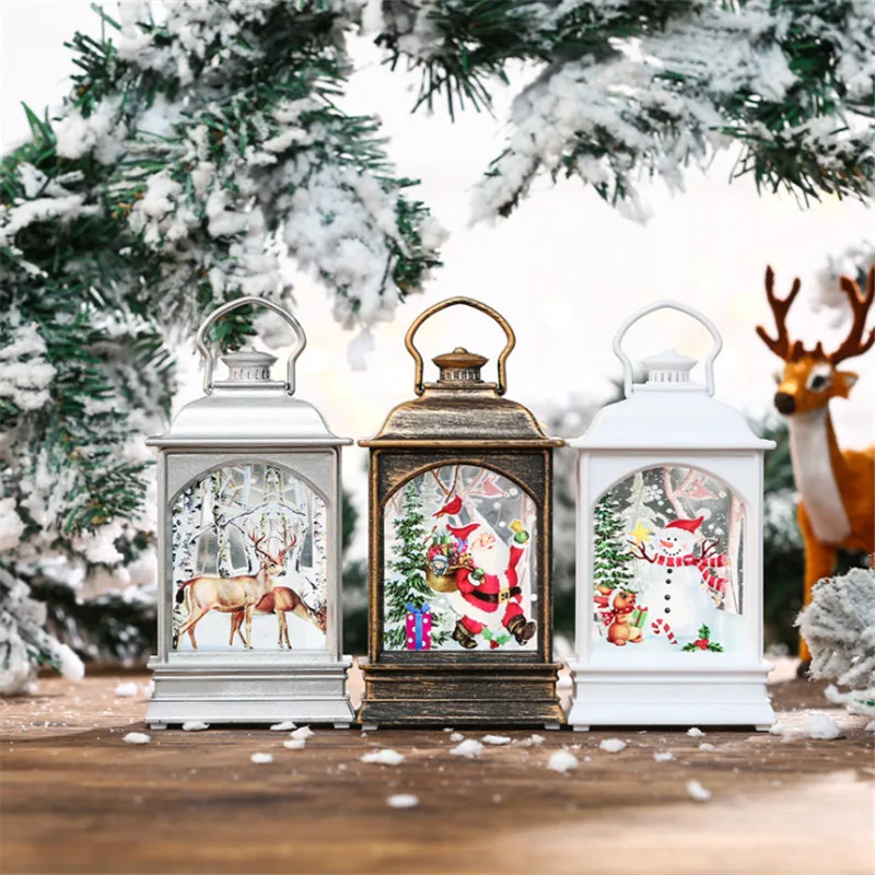 

Navidad 2021 Christmas Decoration Luminous Portable Small Oil Lamp LED Light Christmas Home Decoration Christmas Gift Natal Xmas