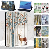 for huawei mediapad m5 lite 8m5 lite 10 1 10 8mediapad t3 8 0 9 6t5 10 printed pu leather deer stand tablet case cover