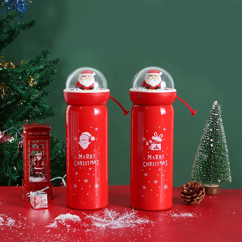 

Winter New Christmas Mug 304 Stainless Steel Water Cup Couple Student Portable Cup Christmas Gift Drinkware