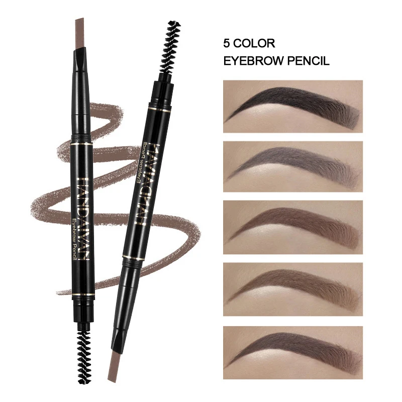 

Natural Makeup Double Head Super Fine Eyebrow Pencil Waterproof Lasting Eyes black brown Make Rotatable Up Pen TSLM1