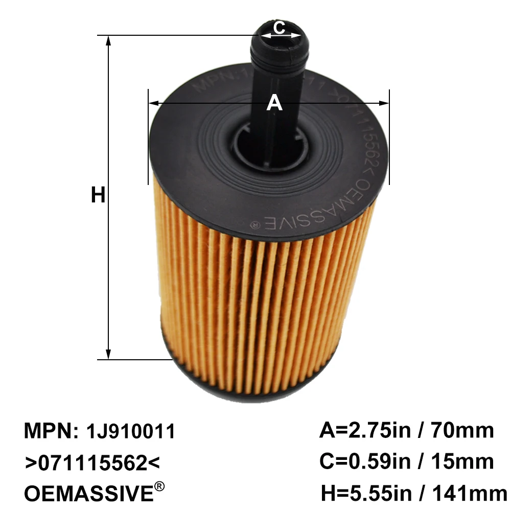 Масляный фильтр 071115562C для Mitsubishi Audi Volkswagen Eurovan Sharan Skoda Fabia Roomster Superb Leon Seat Alhambra Ibiza