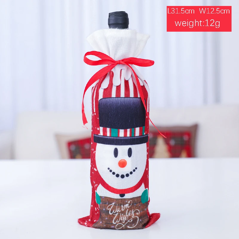 1 шт. чехол для бутылки сумки Рождественская упаковка на шнурке вина сумка