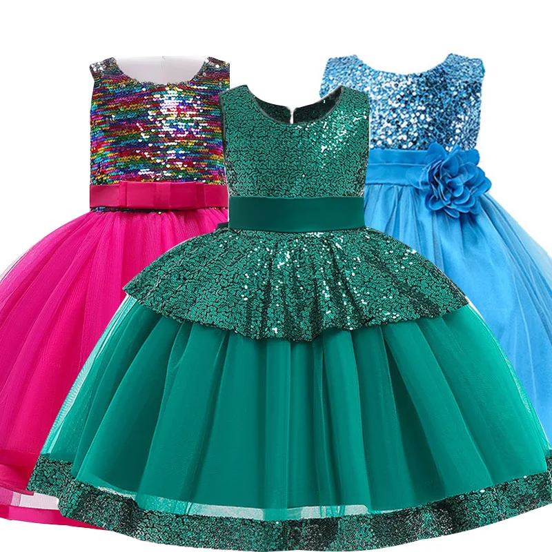 принцессы платье для девочкикружевной цехин нарядное девочкиновогодний костюм