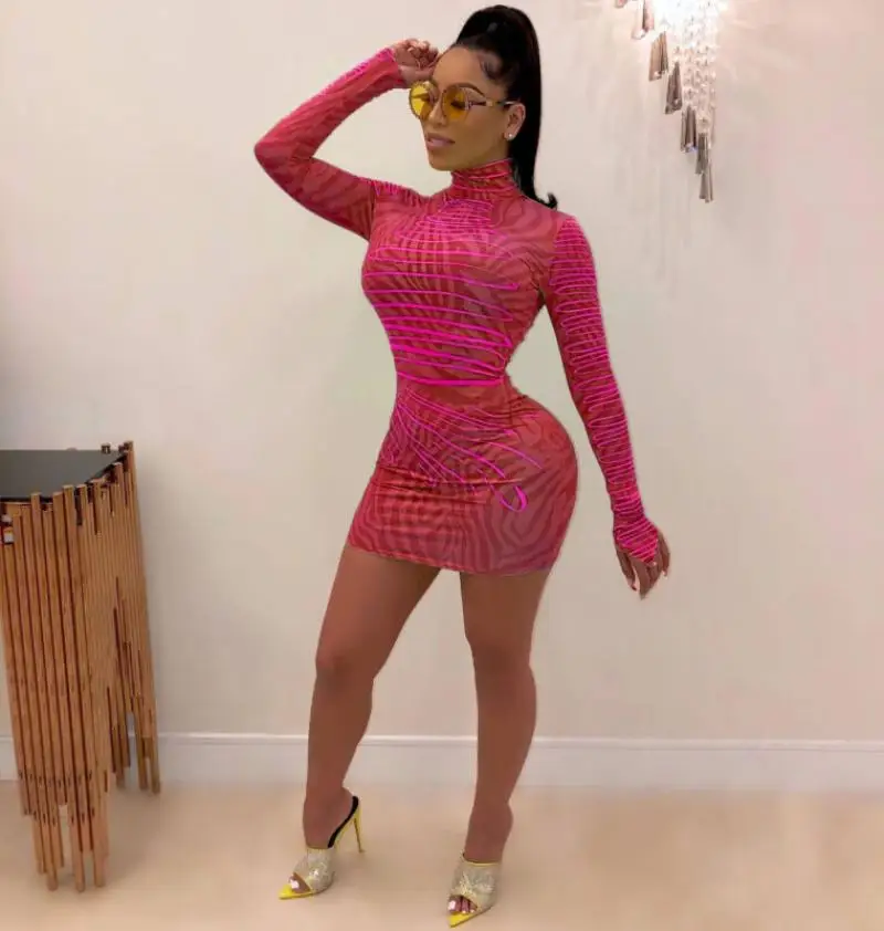 Women's Long Sleeve Bodycon Clubwear Party Dress Evening Ball Gown Mini Dresses | Женская одежда