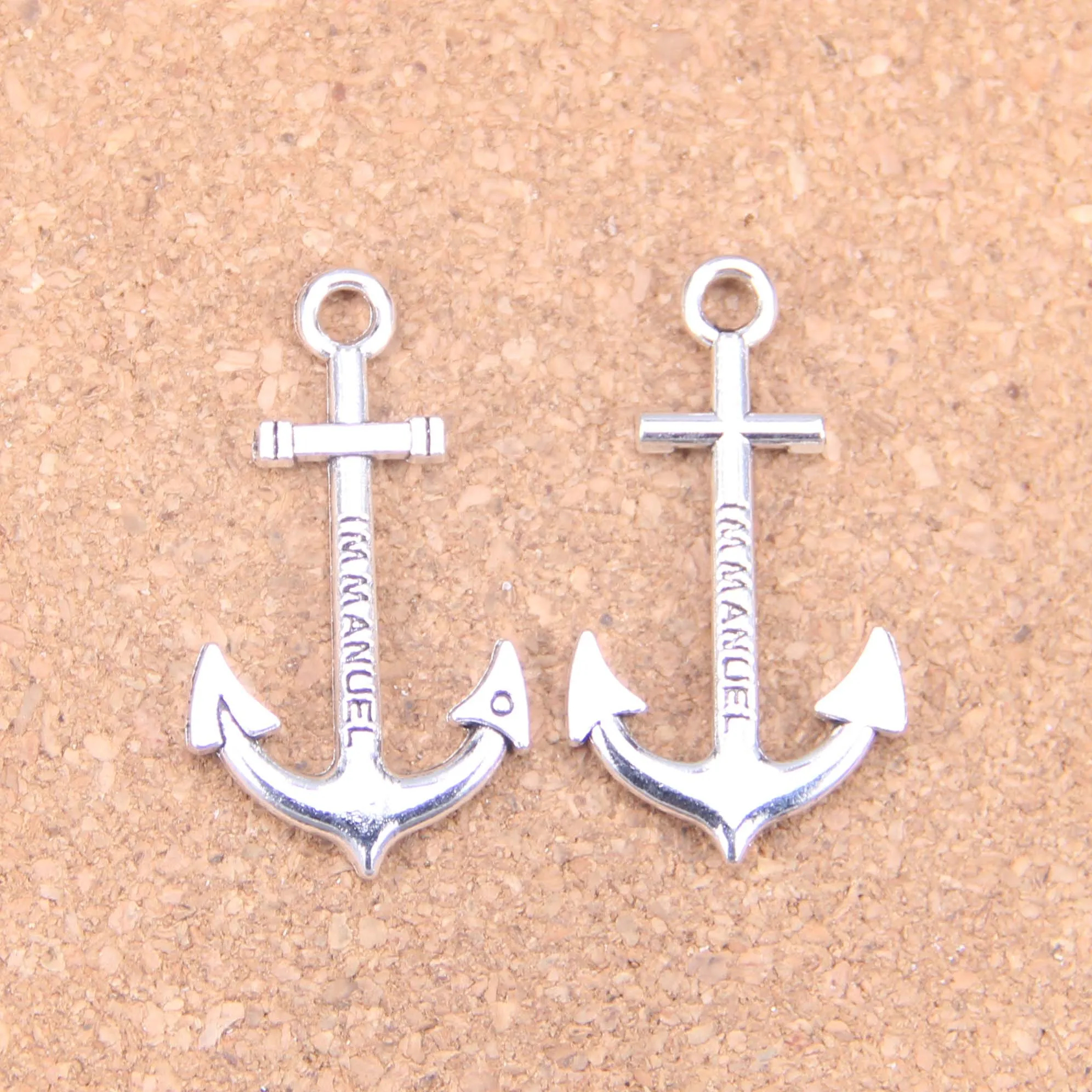 

40pcs Charms Anchor Immanuel 38x21mm Antique Pendants,Vintage Tibetan Silver Jewelry,DIY for bracelet necklace