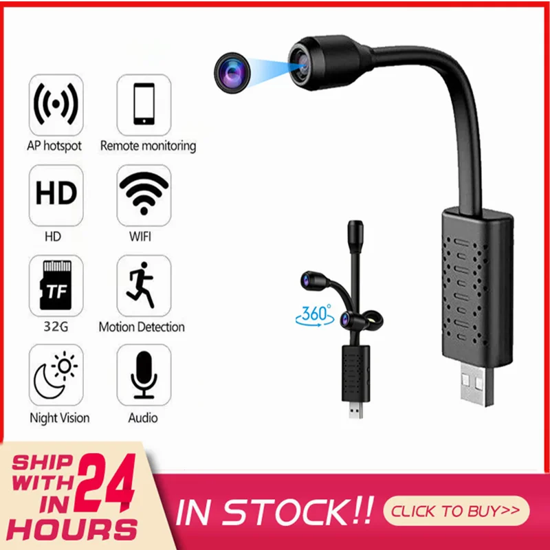 

Full HD 720P Portable WiFi IP USB Mini Camera Remote View P2P Wireless Micro Webcam Camcorder Video Recorder LookCam Wholesale