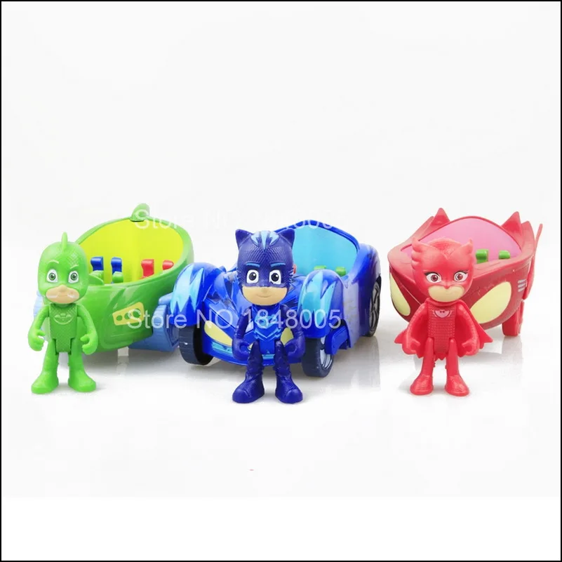 PJ Гекко фигурка маска-кошка Owlette игрушечный набор с транспортным средством